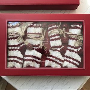 NWT Pottery Barn Knitted Striped Flatware Stocking